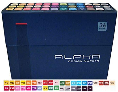Alpha EF 36 Grafikmarker 36er Set Box Design Marker