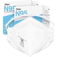 NIOSH Approved N95 Mask Particulate Respirator - Pack of 20 Face Masks - Universal Fit