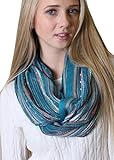 Women’s Festival Bliss Shimmer Infinity Scarf, Loop Shawl (Turquoise Bliss)
