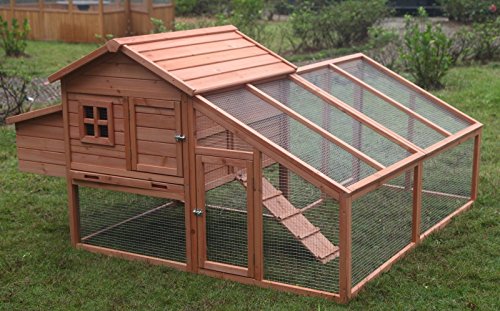 Ardinbir Deluxe Large Wood Chicken Coop Backyard Hen House 4 6 Chickens W Nesting Box Run