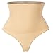 Evenriver Women Waist Tummy Shapewear Butt Lift Control Panty Thong Body Shaper,Beige,Medium (Waist 24.5-26.5 Inch)