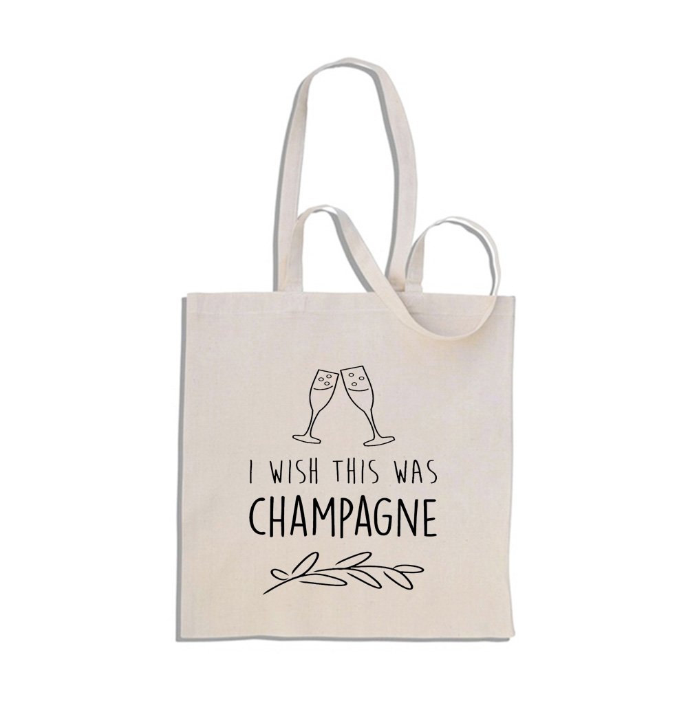 mug-tastic I Wish This Was Champagne - Cotton Shopper Tote Bag
