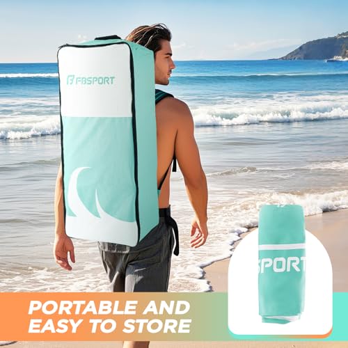 Premium Inflatable Stand Up Paddle Board Inflatable(6 inches Thick) with Durable SUP Accessories & Carry Bag | Wide Stance, Surf Control, Non-Slip Deck, Leash, Paddle and Pump for Youth & Adult
