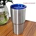 LJY Spill and Splash Resistant Tumbler Lid for Yeti Rambler and RTIC Tumblers, 30 oz, 3-Pack (Blue + Purple + Transparent)