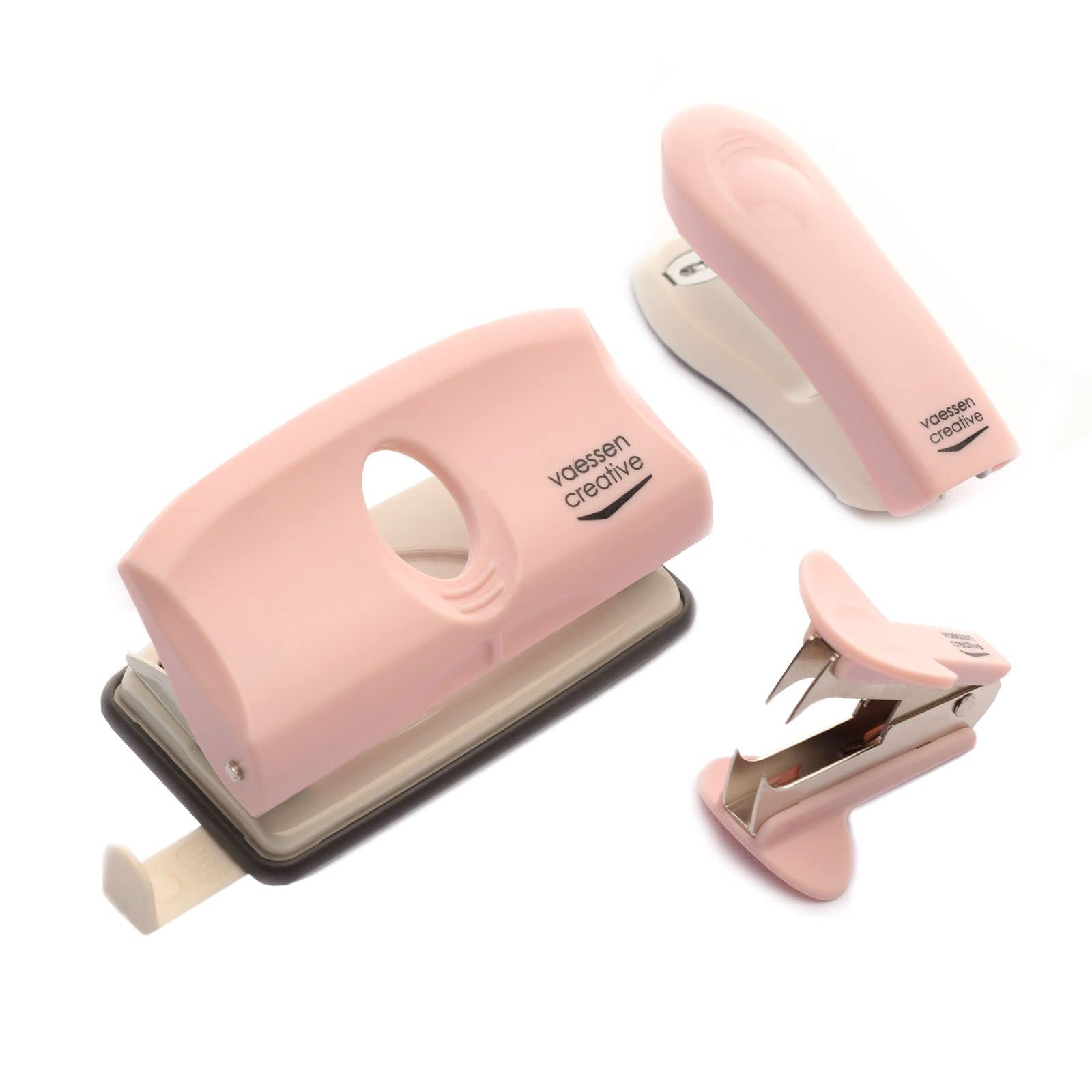 Vaessen Creative Stationery Set, Light Pink, 5 Pieces, Ideal for the Office, the Craft Room or for School