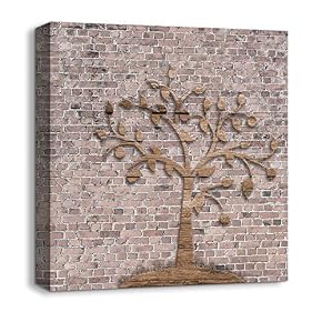 Canvas Wall Art Wood Feature Abstract...
