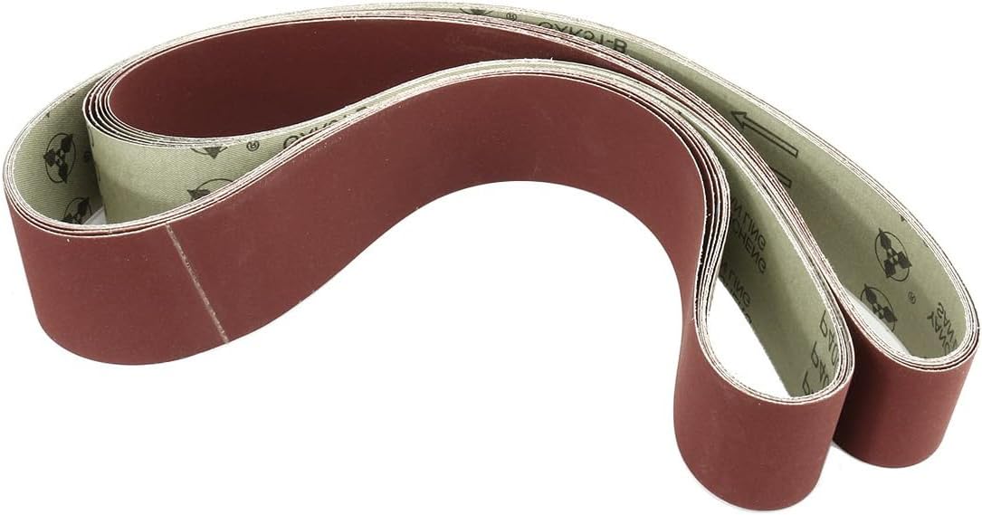 TA-VIGOR 6Pcs Sanding Belt 400 Grit, 2 Inch x 72 Inch Aluminum Oxide Sandpaper Belts for Portable Strip Sander Wood Finishing Metal Drywall Polishing Sharpening Abrasive Paper