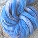 Wool Roving Hand Dyed. Super Soft BFL Combed Top Pre-Drafted for Easy Hand Spinning. Artisanal Craft Fiber ideal for Felting, Weaving, Wall Hangings and Embellishments. 1 Ounce. Copenhagen Blue