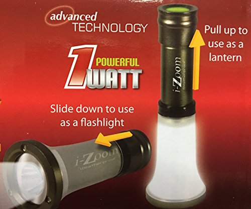Pair High Intensity Combo Flashlight or Lantern 1 Watt Super Bright LED (Pack of 2) bateries included (Metallic Gray & Blue)