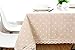 LINENLUX Cotton Linen Tablecloth Macrame Rectangle Table Covers for Dinner Parties Holidays Beige 35 x 35 in