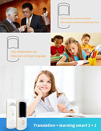 M3M Smart Language Translator 4G Wifi Global Online 45 Languages Instant Voice Synchronization Translation Learning Travel Business Conference(Upgraded Version),White - Thumbnail 3