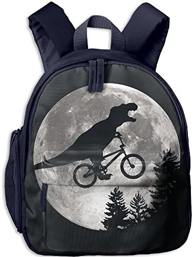 Mslxckle Dinosaur Bike Moon Lightweight Durable Childrens' Canvas School Backpacks Baby School Bag