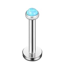 Ruifan Blue Opal Jeweled Internally Threaded