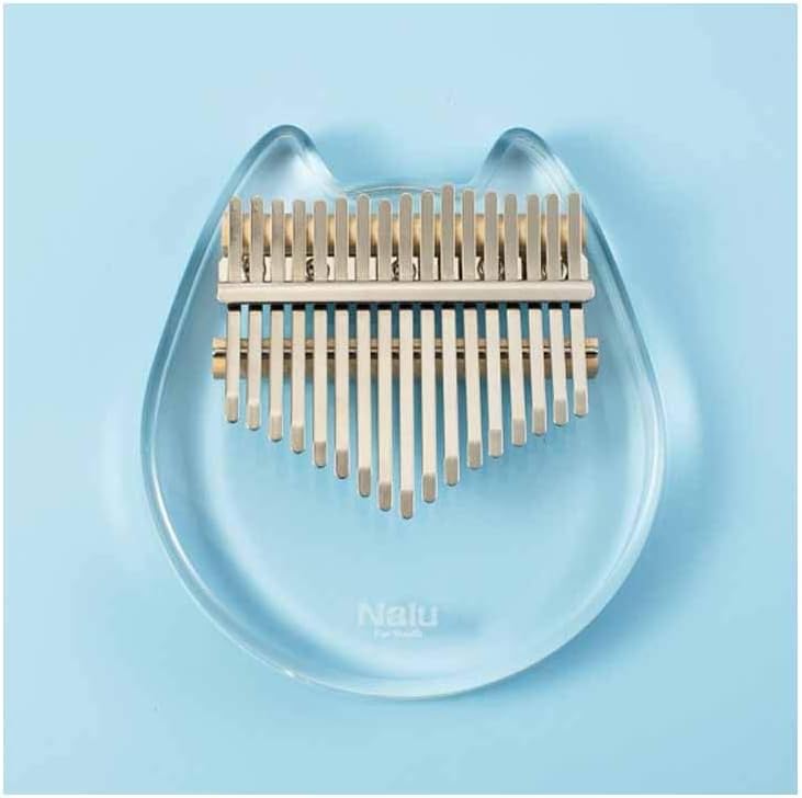 Thumb Piano, 17-tone Beginner Entry Kalimba, Crystal Transparent Cartoon Shape, Acrylic Material, Crystal Clear (Color : Clear1)
