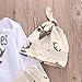 Greenafter Newborn Baby Boys Funny Bodysuits+ Deer Pants +Hats Outfits Clothes Set (3-6months, White)