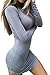 Nextgale Women's Long Sleeve Curved hem Sexy Bodycon Dress