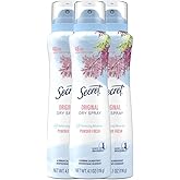 Secret Dry Spray Antiperspirant Deodorant for Women, 48hr Weightless Sweat & Odor Protection, Gentle on Skin, Powder Fresh Scent, 4.1 oz (Pack of 3)