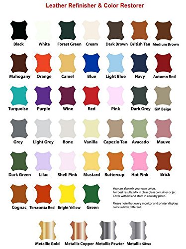 Leather Refinish Color Restorer Dye, Scarlet