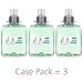 GOJO Green Certified Foam Hand, Hair & Body Wash, Cucumber Melon Scent, 1250 mL Refill FMX-12 Push-Style Dispenser (Pack of 3) - 5163-03