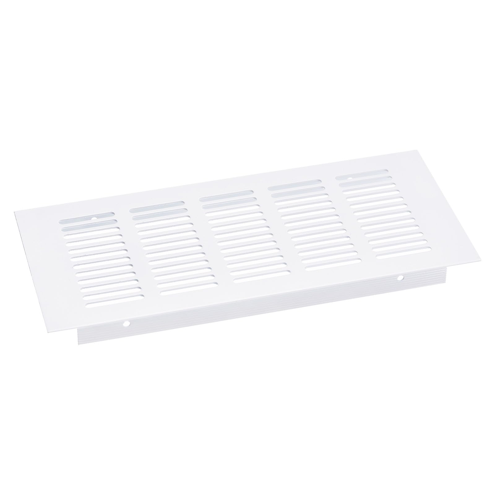 uxcell Air Vents Cover, 1Pcs 225 x 80mm - Aluminum Alloy Mesh Air Return Vent Cover, Rectangle Louvered Ventilation Grille for Shoe Cabinet Wardrobe (White)