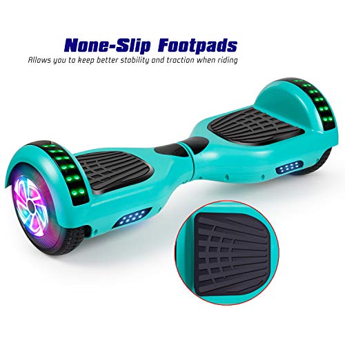 Felimoda 6.5" inch Two Wheels Electric Smart Self Balancing Scooter Hoverboard with Wireless Speaker LED Light-UL 2272 Certified for Kids Gift and Adult,Red - Thumbnail 3
