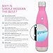 Simple Modern Stainless Steel Vacuum Insulated Double-Walled Wave Bottle, 17oz - Bubble Gum Pink