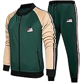 Litteking Men's Tracksuits 2 Piece Outfit Casual Long Sleeve Sweat Suit Set Full Zipper Sports Jogging Suits