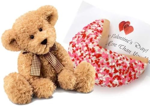 Romantic Bear and Giant Fortune Cookie with Personalized Message
