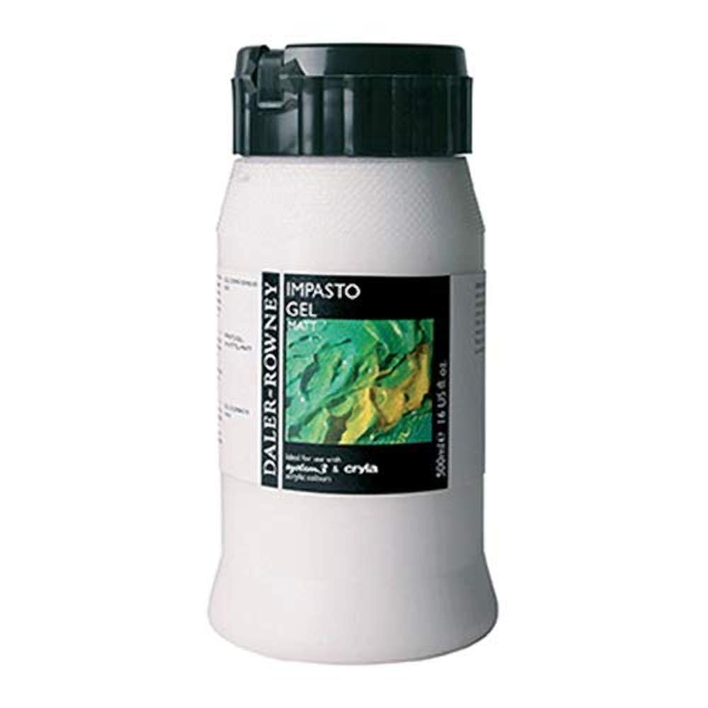 Daler-Rowney Acrylic Medium, Plastic Pot, 16.91oz - 500 ml, Matt Gel Impasto