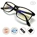 J+S Blue Light Reading Glasses for Women Men | 3 in 1 Readers Block Harmful Blue-Light 100% UVA UVB | 1.0+ to 3.0+ Diopter (Haka - Rectangle | Black Frame 2.0+)