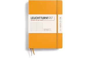 LEUCHTTURM1917 - Notebook Hardcover Medium A5-251 Numbered Pages for Writing and Journaling (Rising Sun, Dotted)
