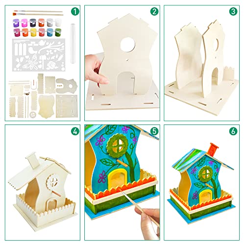 Bird House Kits for Children to Build 2 Pack, Birdhouse Kits for Kids