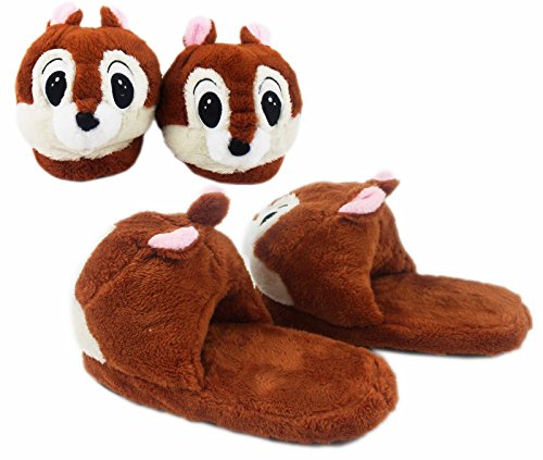 Disney's Chip and Dale Soft and Furry House Slippers (Men's Size 8-10)