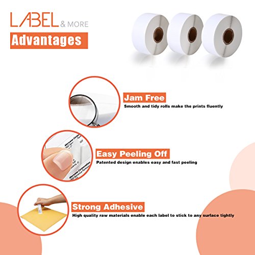 Dymo 30252 Compatible Strong Adhesive & Sharp Print (1-1/8" x 3-1/2") Labels for Shipping & Mailing Address Work with Dymo LabelWriter Printers [12 Rolls, 4200 Labels] - Thumbnail 3