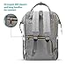 Zuzuro Diaper Bag Backpack - Waterproof w/Large Capacity & Multiple Pockets for Organization. Ideal for Travel Nappy Bags - W/Insulated Bottle Pocket. 2 Stroller Hooks Incl. (Silver Gray)
