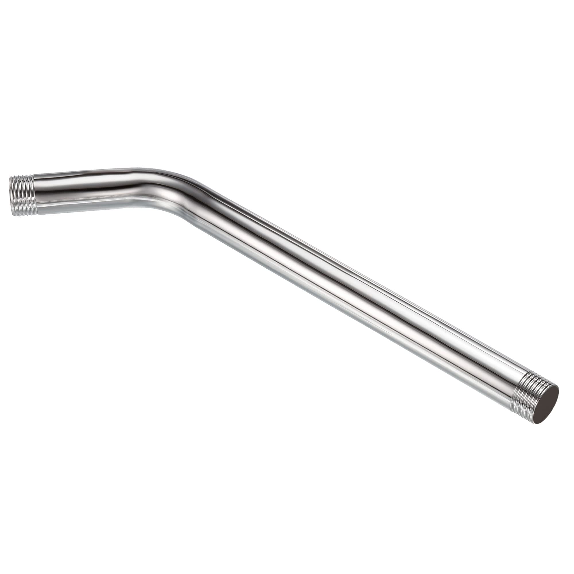 PATIKIL G1/2 Male Thread Shower Arm, 1 Pack 10.24" Length Stainless Steel Wall-Mounted Extension Pipe Connector for Fixed Shower Head, Silver