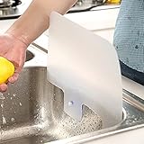 Dealglad Plastic Translucent Kitchen Sink Water Splash Proof Retaining Plate With Attached Sucker