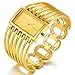 Women Luxury Gold Bangle Watch Fashion Stainless Automatic Watch Designer Cuff Bracelet Watches