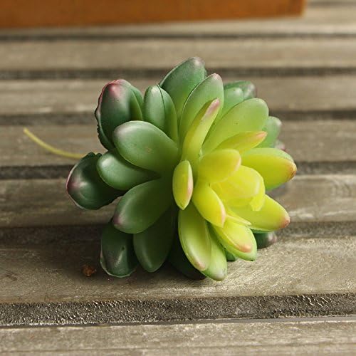 KissH Mini Artifical Plant Succulent Flower Stone Lotus (Green)