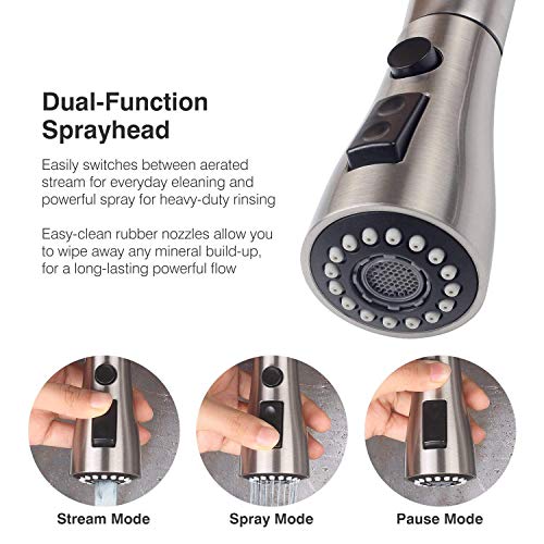 image for Stainless Faucet MSTJRY Commercial Kitchen Faucet with Pull Down Spray