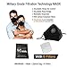 Anti Pollution Mask with Exhaust Valve + 6 FILTERS - Military Grade N95 N99 Carbon Activated, Air, Dust, Smoke Filter - Cotton Washable Respirator Breathing Mask with Adjustable Straps & Nose Bridge.