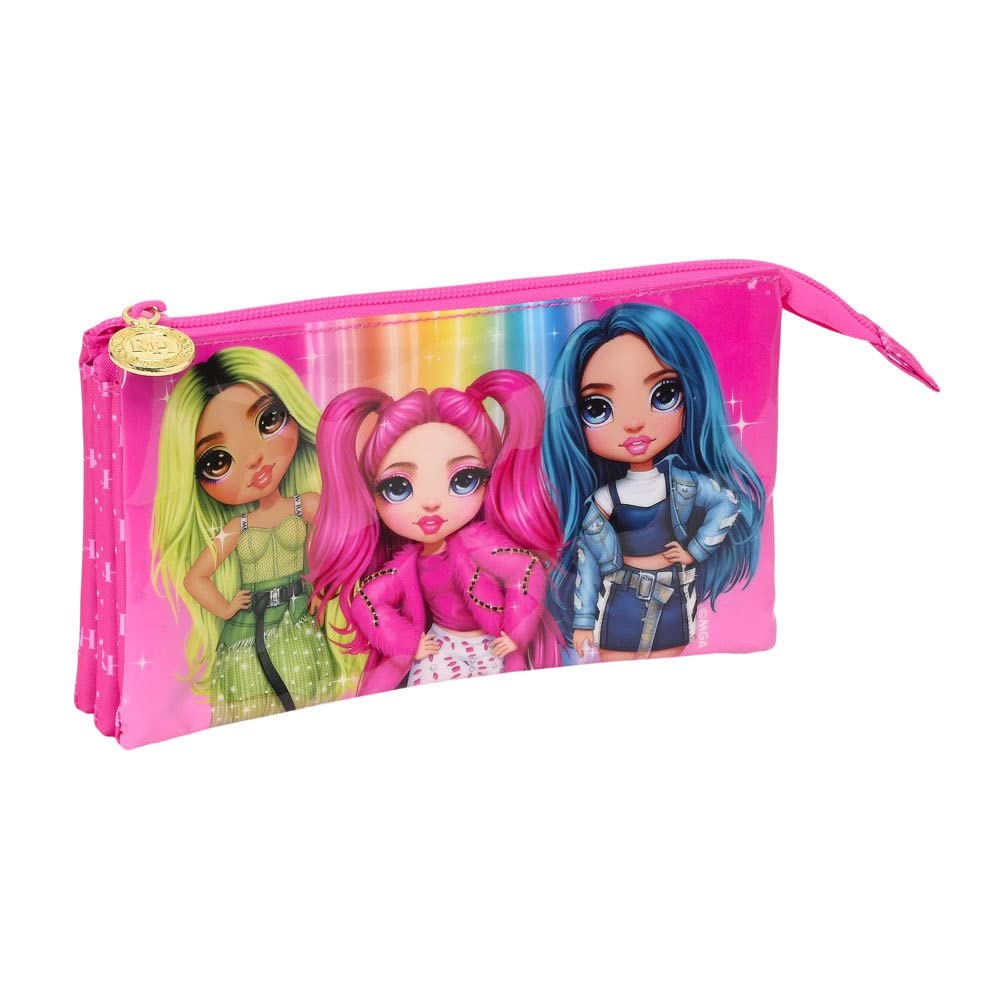 SAFTA 812220744 Rainbow High Triple Pencil Case 22X12X3Cm, Multicoloured