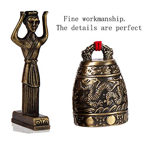 Chinese Antique Home Zinc Alloy Retro Style Bronze Bell Decoration Chinese Classical Percussion Instrument Etiquette Cultural Representation