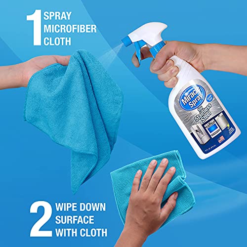 MiracleSpray for Stainless Steel, Cleaning Spray, Removes Fingerprints