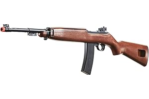 GoldenBall UK Arms Airsoft M1 Carbine World War II Spring Rifle Replica- Wood (Speed Loader Included)