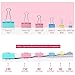 AshopZ 120 Piece Multi-Colored Assorted Metal Binder Clips for Document Organization