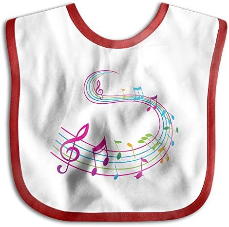 Loving Music Bibs Saliva Towel Cute Baby Boy Girl Convenient Towel Red