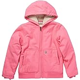 Carhartt Girls Zip Front Flannel Quilt Lined Hooded Active Jac