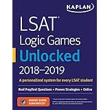 LSAT Logic Games Unlocked 2018-2019: Real PrepTest Questions + Proven Strategies + Online (Kaplan Test Prep)