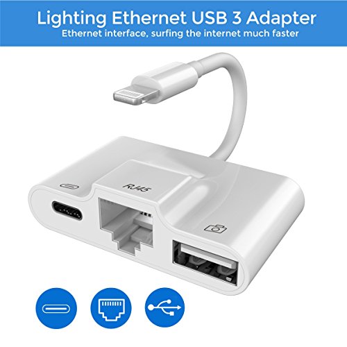 Ethernet To Usb Adapter Lightning To Ethernet Adapter, [Apple MFi